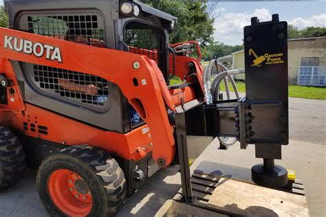 skid steer post driver rental near me|trailer mounted post driver rental.